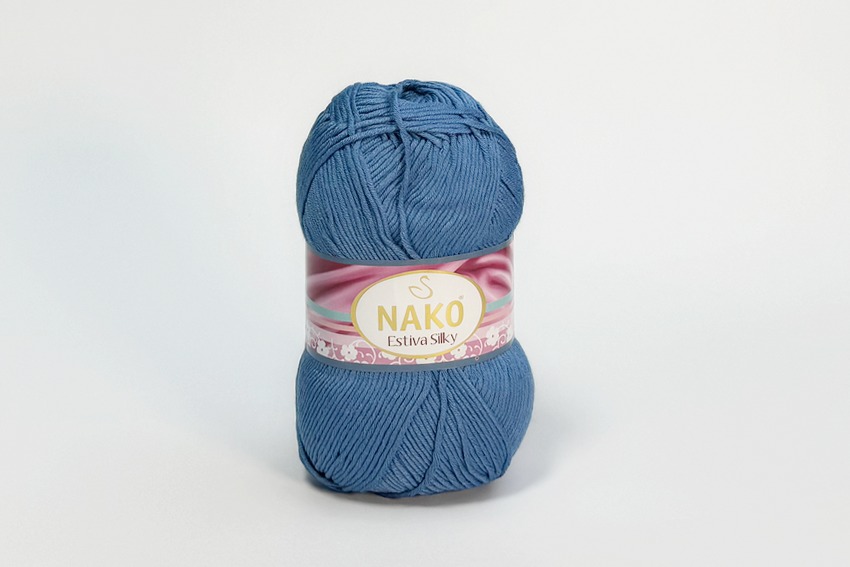 Пряжа Estiva Silky 100гр/224м NAKO, волошковий, 12932