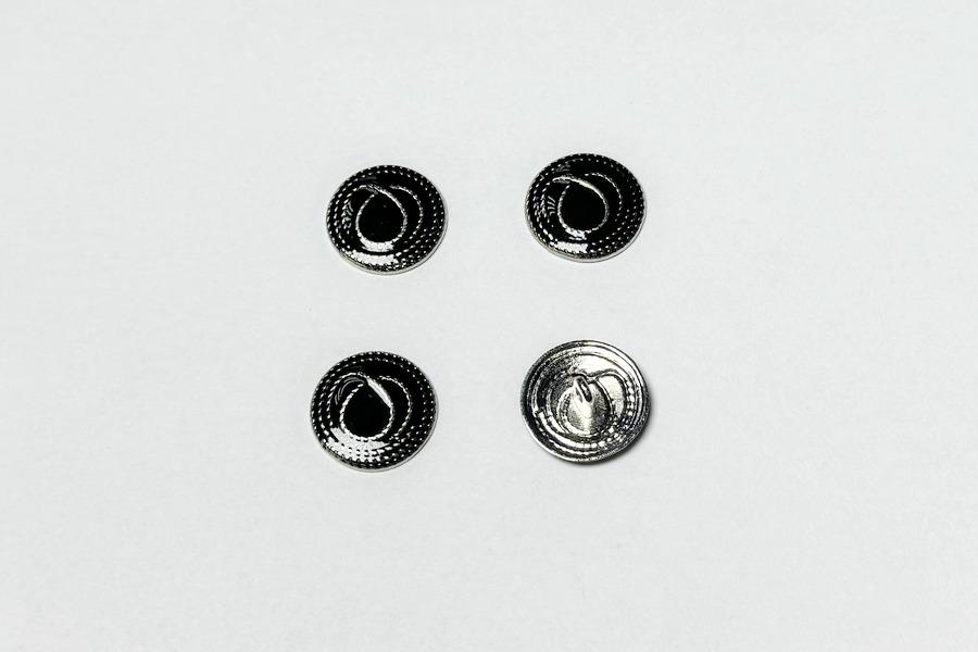 Гудзик металевий 18 мм Mertbutton, нікель, UTS-77-28-nik