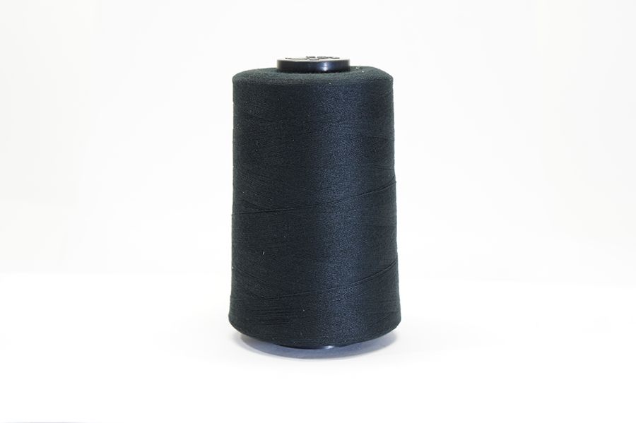 Нитки ПЕ №40/2 5000 м Barva, чорний натуральний, 0000