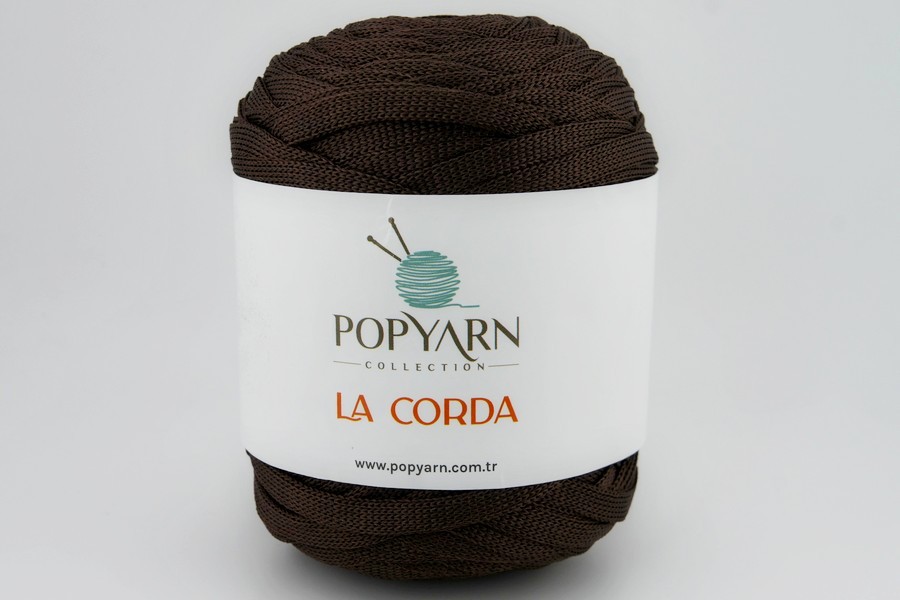 Пряжа La Corda 250гр/100м POPYARN, коричневий, 6195