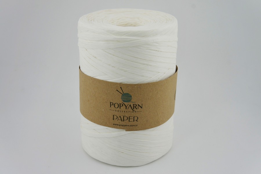 Пряжа Рафія 250гр/360м POPYARN, молочний, 502