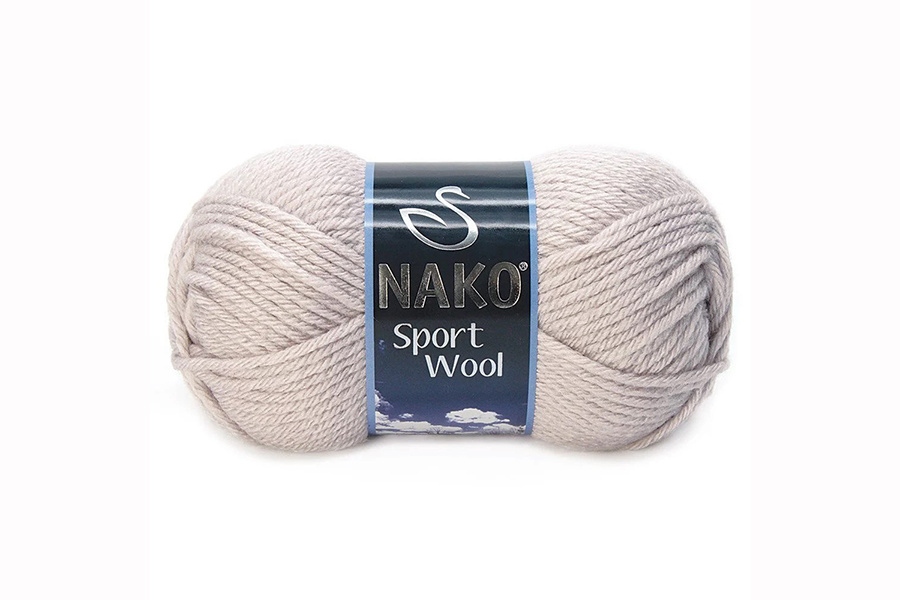 Пряжа Sport wool 100гр/120м NAKO, бежевий, 3079