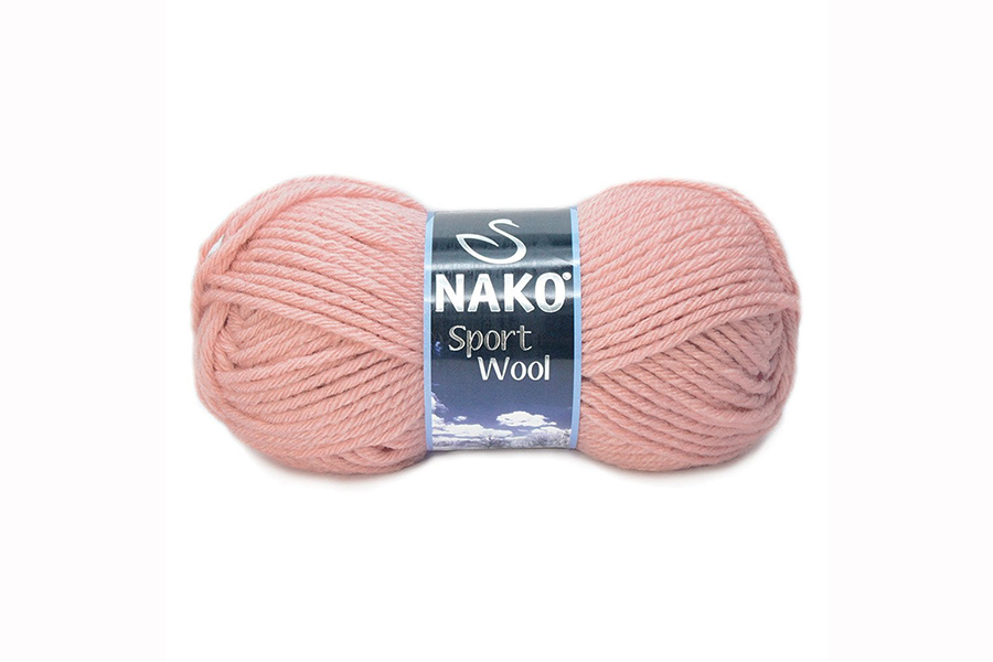 Пряжа Sport wool 100гр/120м NAKO, пудровий, 2406