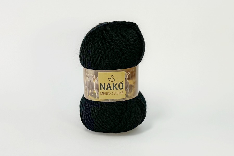 Пряжа Merino Bomb 100гр/120м NAKO, чорний, 217