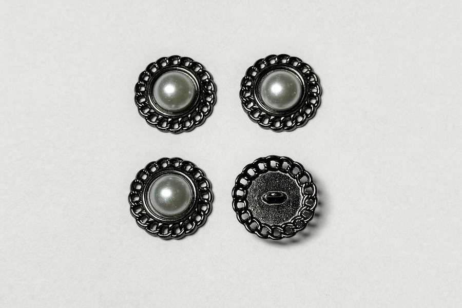 Гудзик металевий 23 мм Mertbutton, нікель чорний, UTS-63-36-b.nik