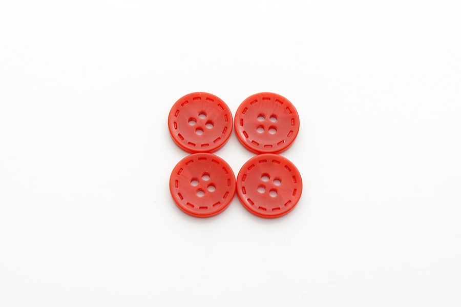 Гудзик 18 мм Mertbutton, червоний, 13-28-1318