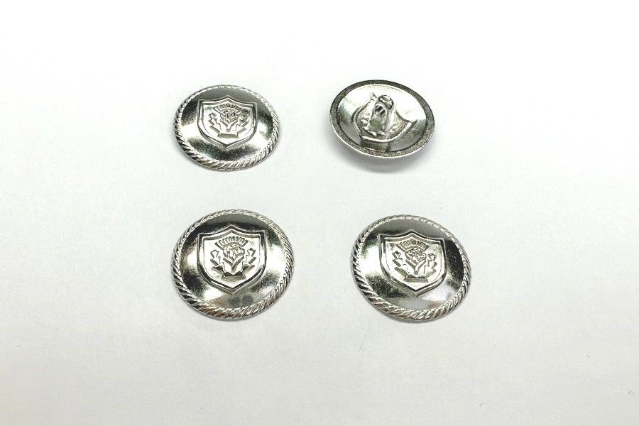 Гудзик металевий 23 мм Mertbutton, нікель, SMB-405-36-nik