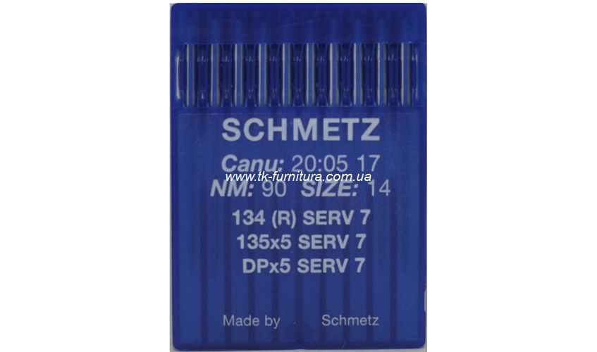 Голки №90 SCHMETZ універсальні, кругле стандартне вістря, DPx5