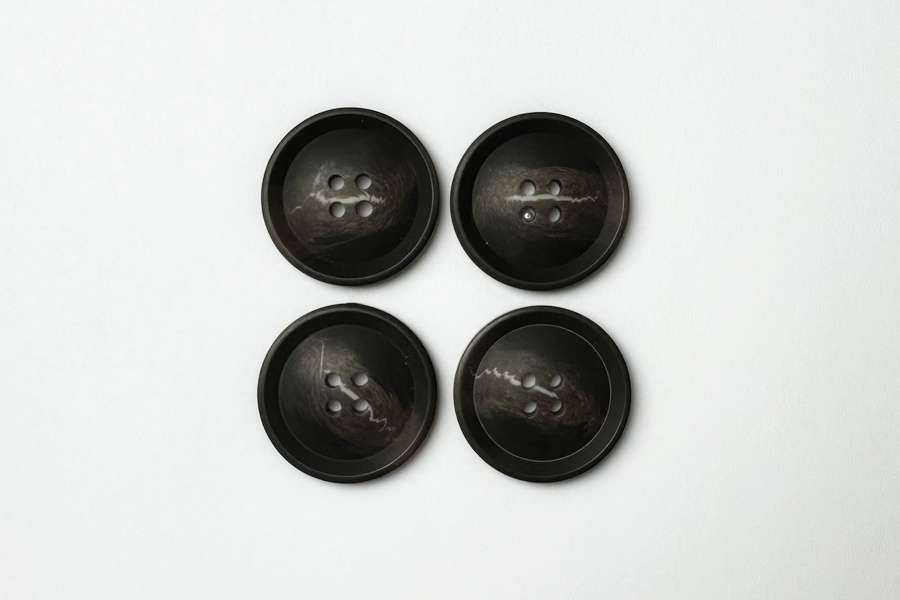 Гудзик 28 мм Mertbutton, коричневий темний, 3207-44-1043