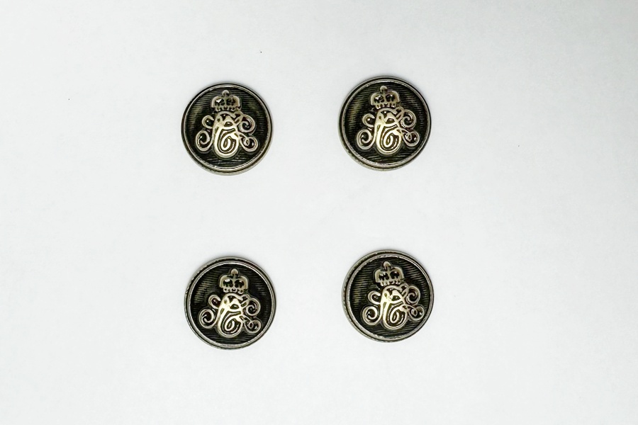 Гудзик 15 мм Mertbutton, латунь стара, 257e-24-bronz