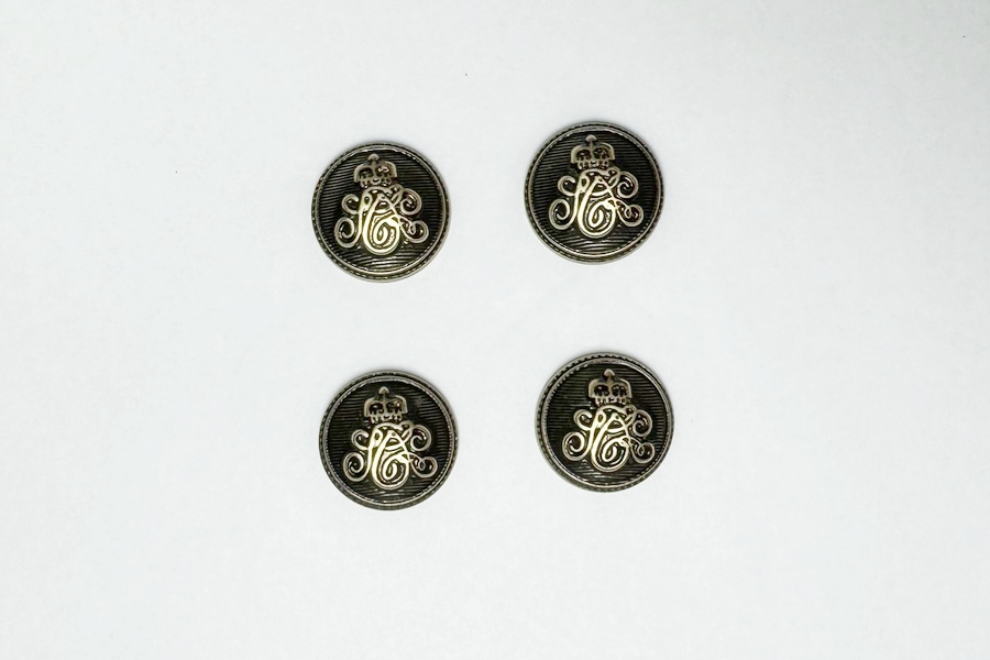 Гудзик 20 мм Mertbutton, латунь стара, 257e-32-bronz