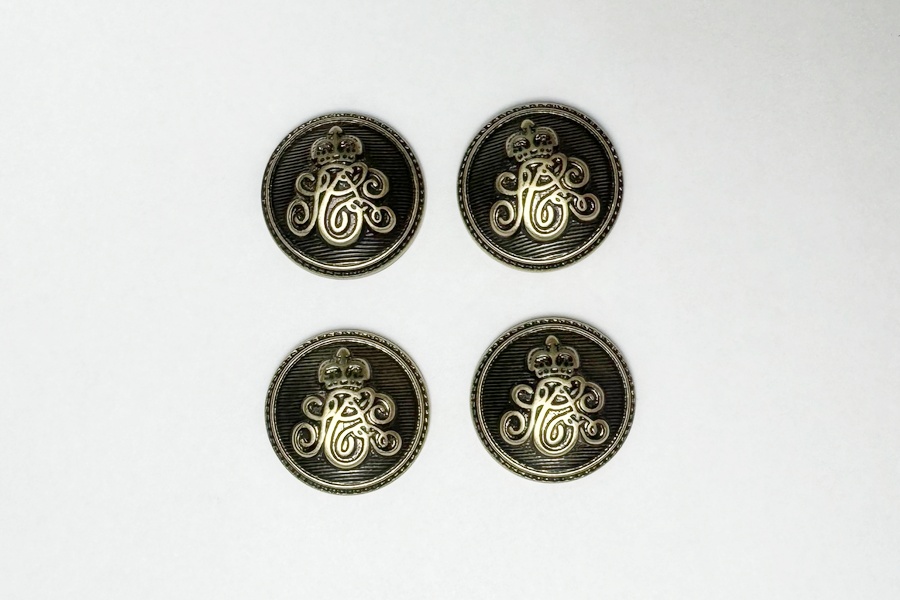 Гудзик 25 мм Mertbutton, латунь стара, 257e-40-bronz