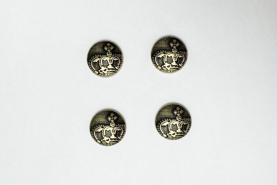 Гудзик 16 мм Mertbutton, латунь стара, 241e-28-bronz