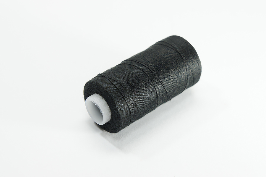 Нитки ПЕ №40/2 250 м Barva, чорний натуральний, 0000