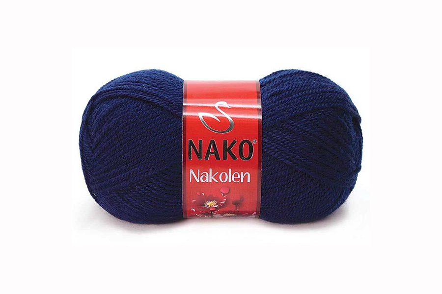 Пряжа 100гр/210м Nakolen, синій, 148
