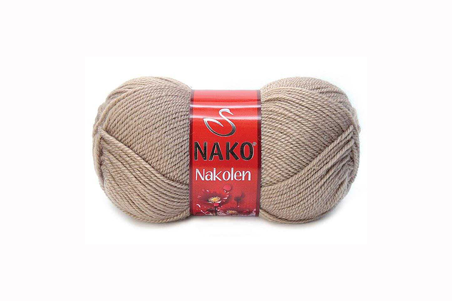 Пряжа 100гр/210м Nakolen, бежевий, 1199