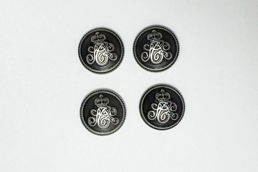 Гудзик 25 мм Mertbutton, нікель, 257e-40-nik