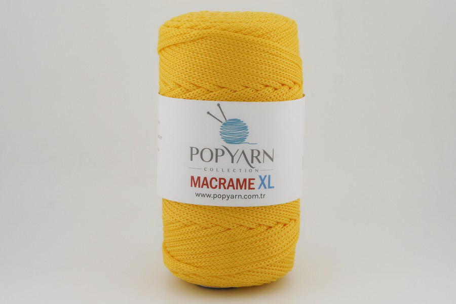 Пряжа Macrame XL 250гр/125м POPYARN, жовтий, 418