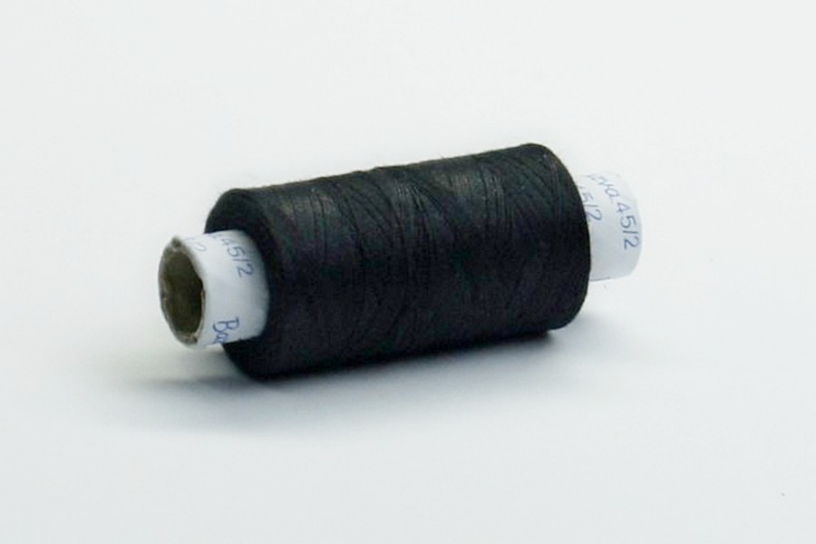 Нитки армовані №45/2 300 м Barva, чорний натуральний, 0000