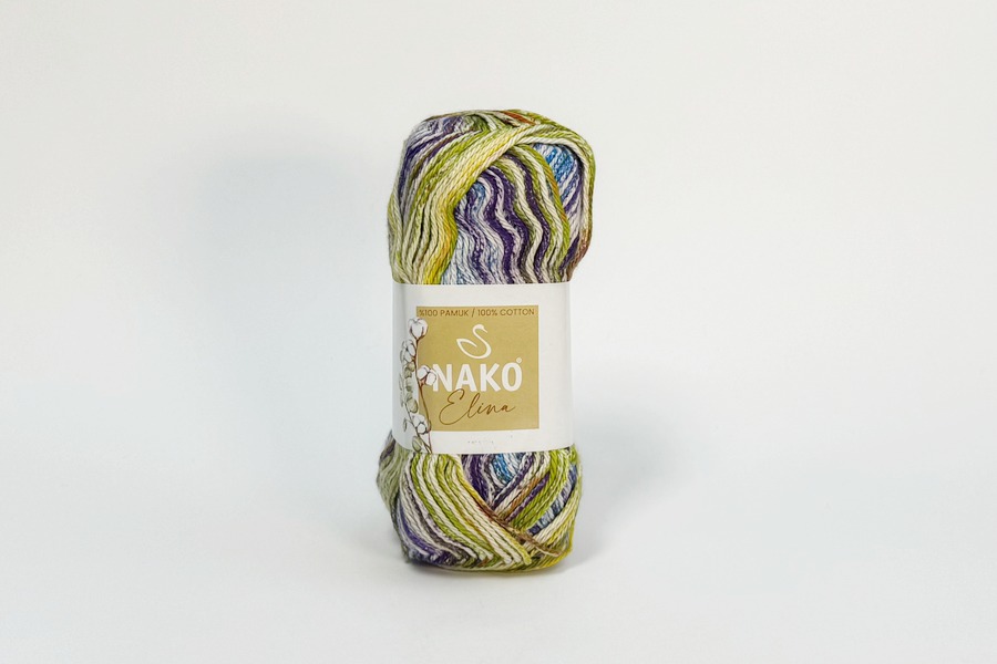 Пряжа Elina 100гр/165м NAKO, секційного фарбування, 32845