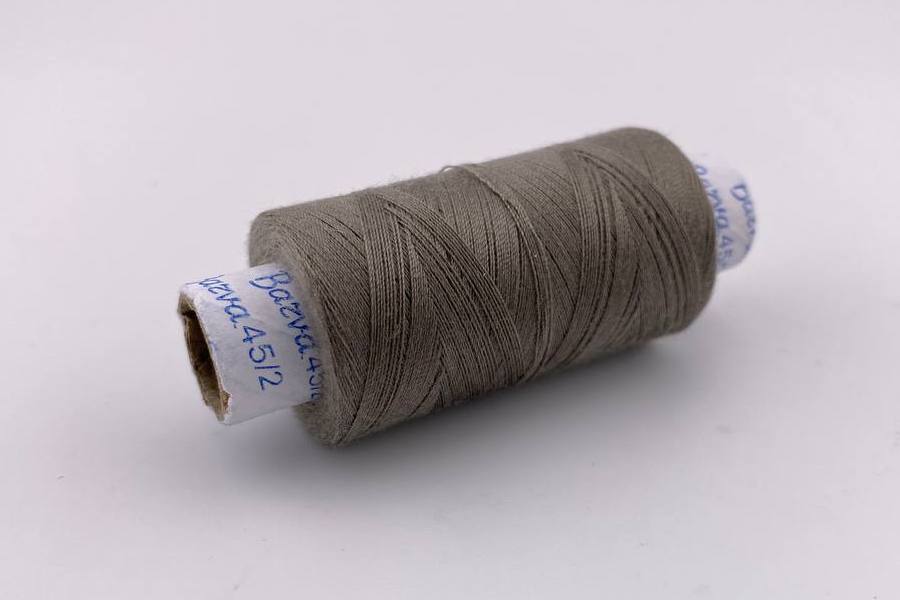 Нитки армовані №45/2 300 м Barva, сірий натуральний, 7050