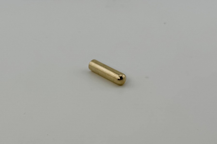Наконечник для шнура металевий, 6 x 24 мм Mertbutton, золото, MSB-02-gold