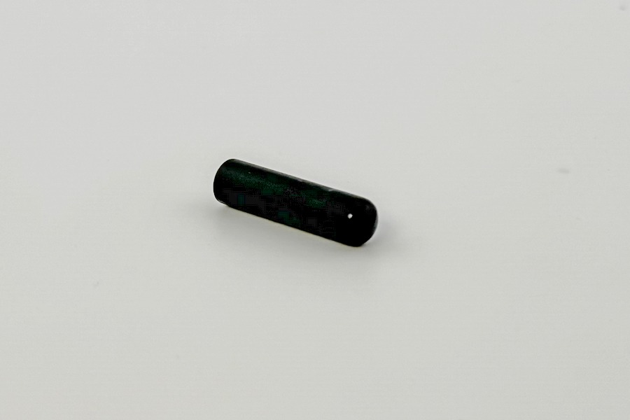 Наконечник для шнура металевий, 6 x 24 мм Mertbutton, чорний, MSB-02-black