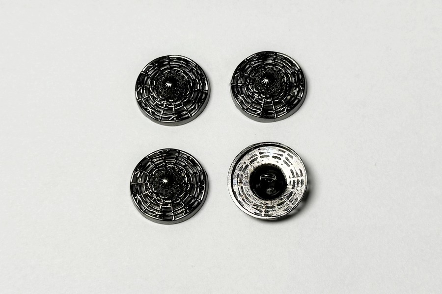 Гудзик металевий 23 мм Mertbutton, нікель чорний, UTS-18-36-b.nik