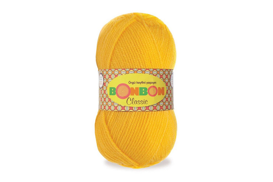 Пряжа Bonbon classic 100гр/200м NAKO, жовтий, 98217