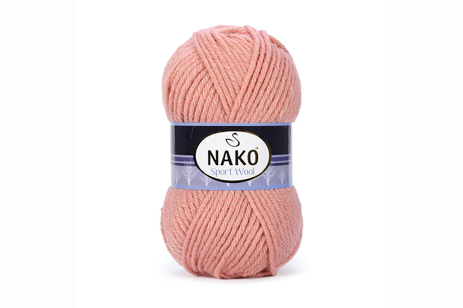 Пряжа Sport wool 100гр/120м NAKO, фрезовий, 2807