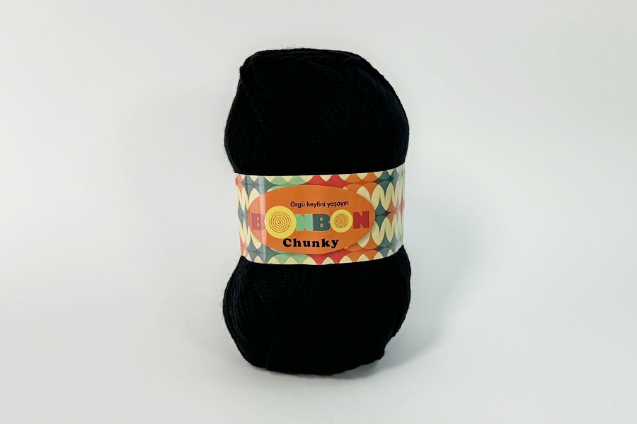 Пряжа Bonbon chunky 100гр/135м NAKO, чорний, 98206