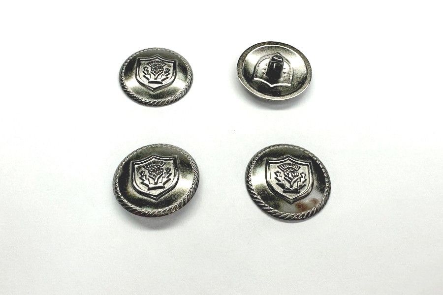 Гудзик металевий 23 мм Mertbutton, нікель чорний, SMB-405-36-b.nik