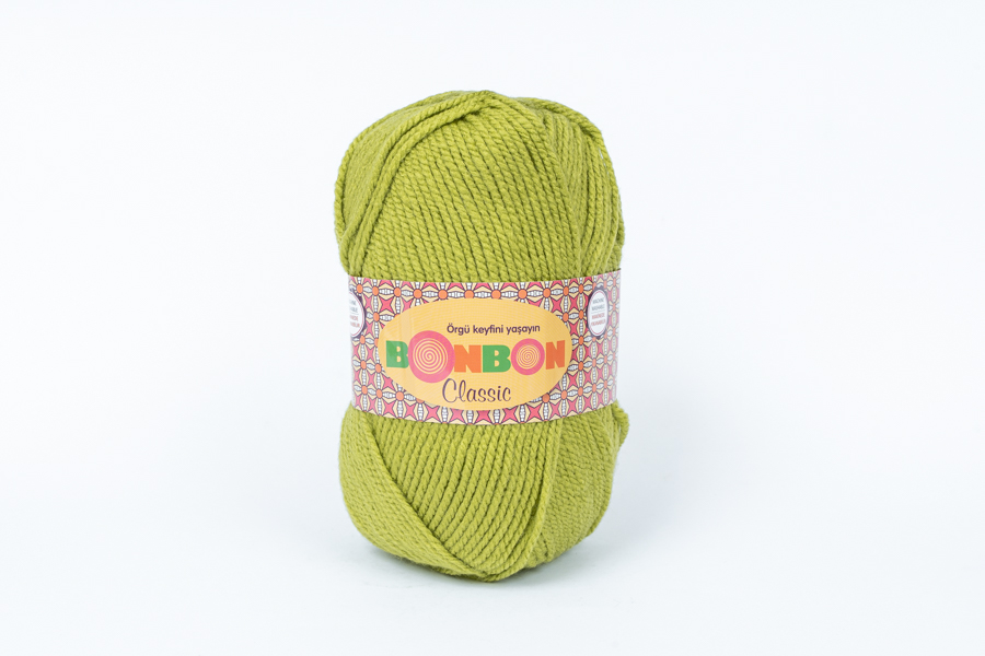 Пряжа Bonbon classic 100гр/200м NAKO, оливковий, 98229