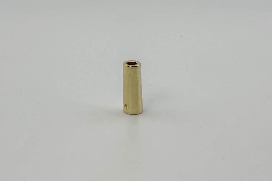 Наконечник для шнура металевий, 8 x 21 мм Mertbutton, золото, MSB-11-gold