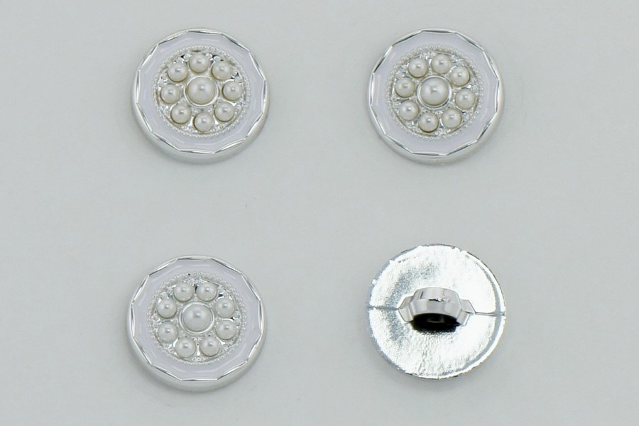 Гудзик 18 мм Mertbutton, білий, KM-02-04-28-999/nik