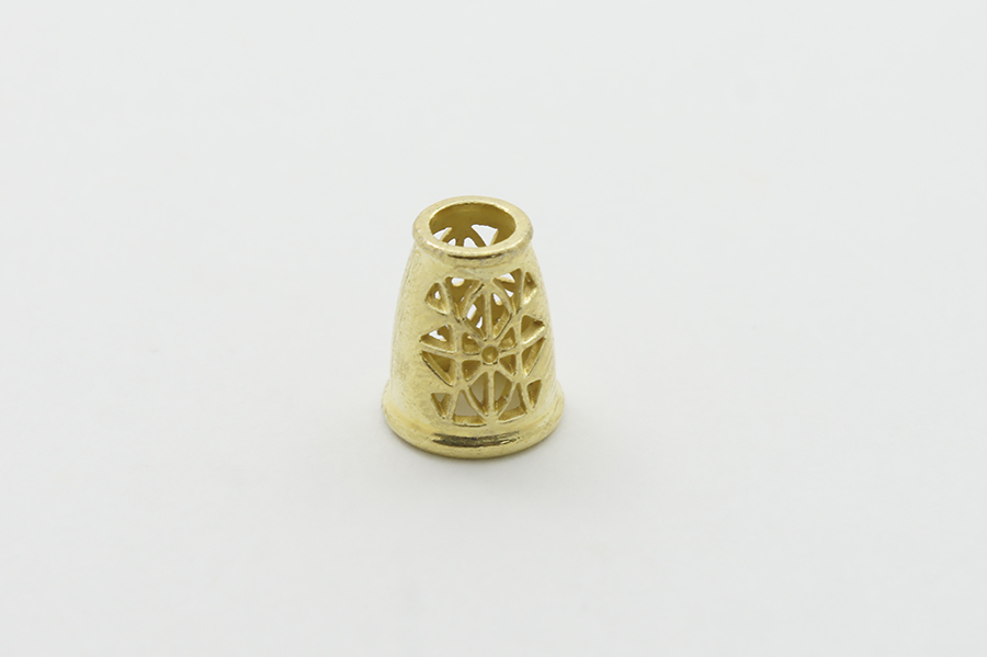 Наконечник для шнура металевий, 5 мм Mertbutton, золото, MTL 119-gold