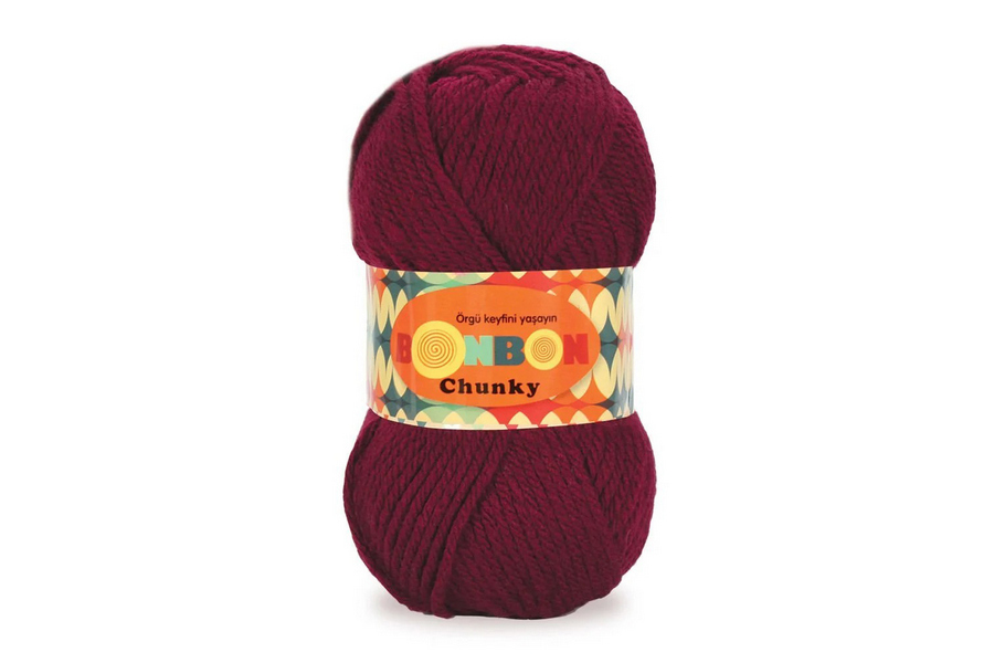 Пряжа Bonbon chunky 100гр/135м NAKO, вишневий, 98220