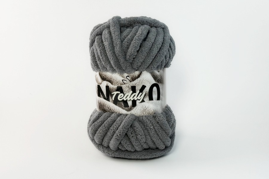 Пряжа Teddy 200гр/22м NAKO, сірий, 13956