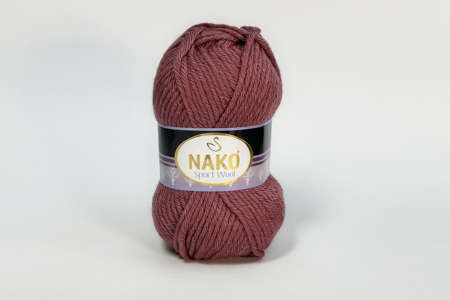 Пряжа Sport wool 100гр/120м NAKO, фрезовий, 327