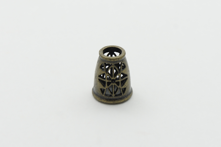 Наконечник для шнура металевий, 5 мм Mertbutton, стара латунь, MTL 119-bronz