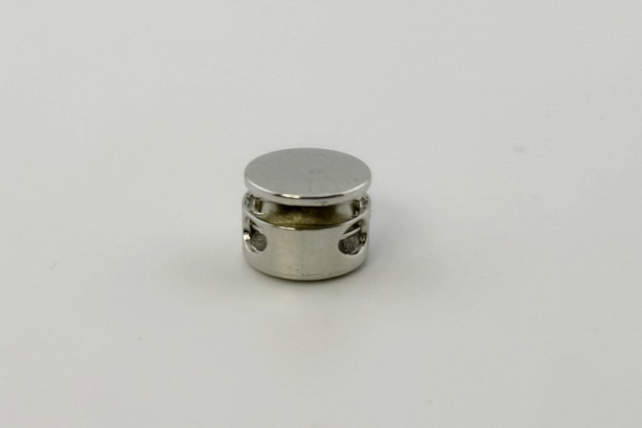 Фіксатор для шнура металевий, 15 мм Mertbutton, нікель, MSS-01-nik