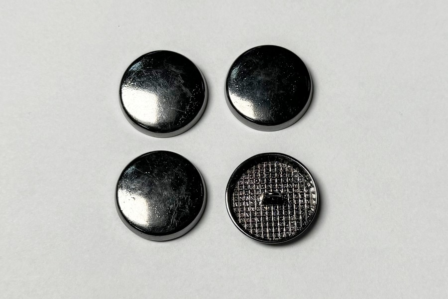Гудзик металевий 25 мм Mertbutton, нікель чорний, CN-26-40-b.nik