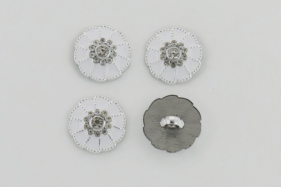 Гудзик 25 мм Mertbutton, білий, KM-04-04-40-999/nik