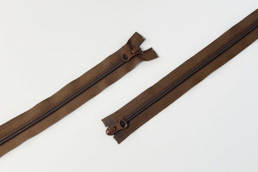 Блискавка YKK, T5, 2 замки, 75 см, коричневий темний