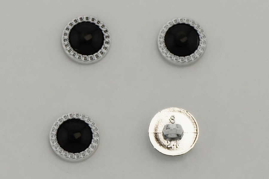 Гудзик 15 мм Mertbutton, чорний, KM-16-04-24-000/nik