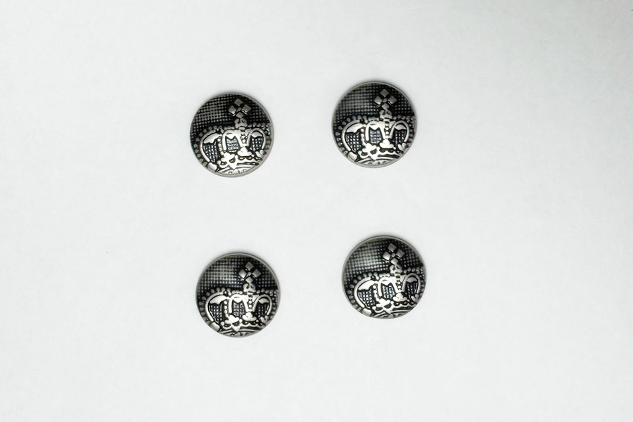Гудзик 16 мм Mertbutton, нікель, 241e-28-nik