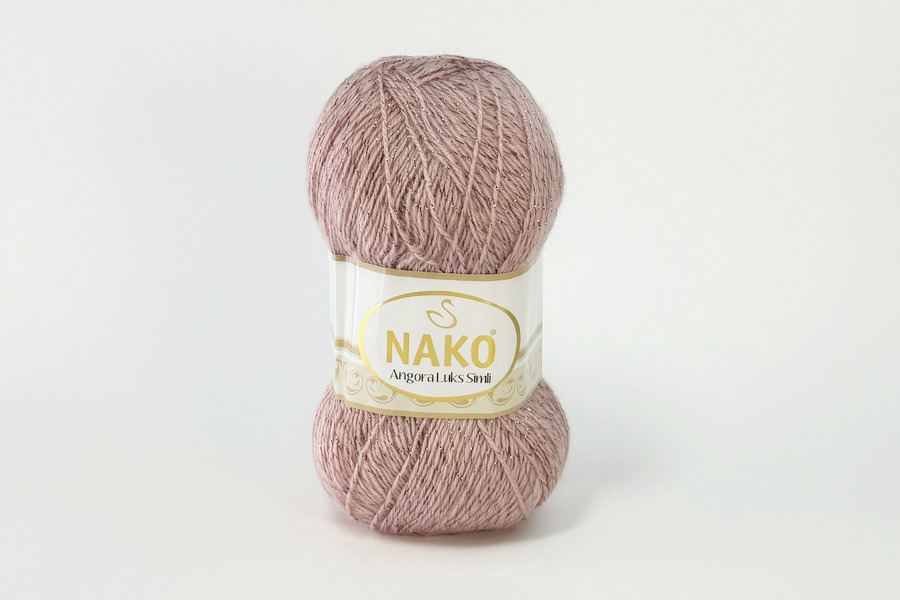 Пряжа 100гр/550м Angora Luks Simli, рожевий, 10275