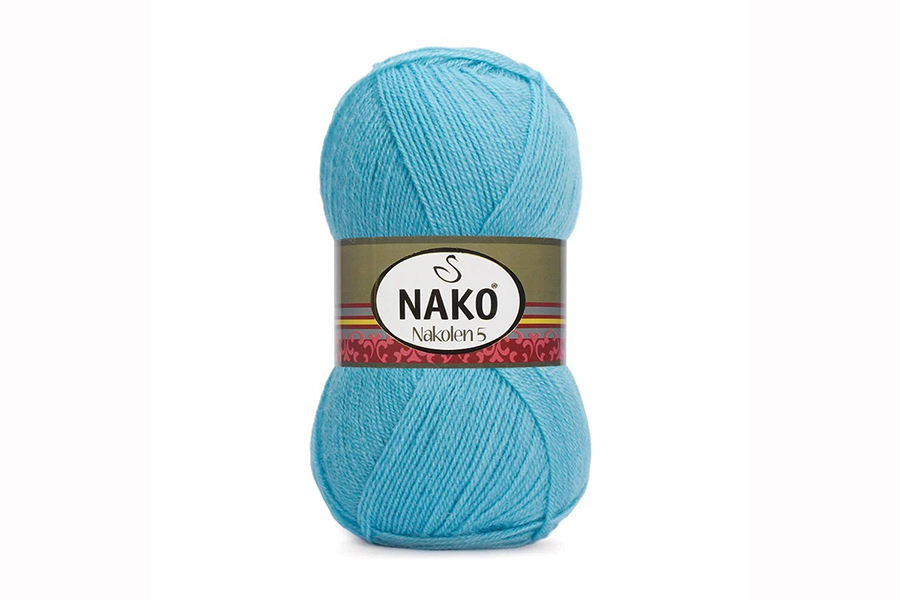 Пряжа 100гр/210м Nakolen, бірюзовий, 2837
