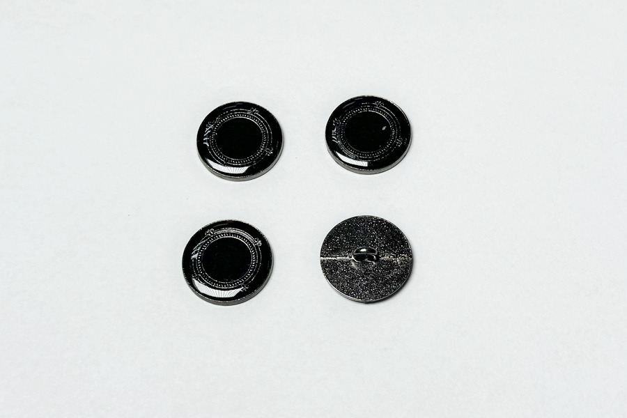 Гудзик металевий 20 мм Mertbutton, нікель чорний, UTS-74-32-b.nik