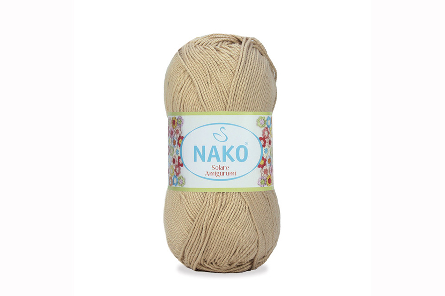 Пряжа Solare amigurumi 100гр/270м NAKO, бежевий, 6944